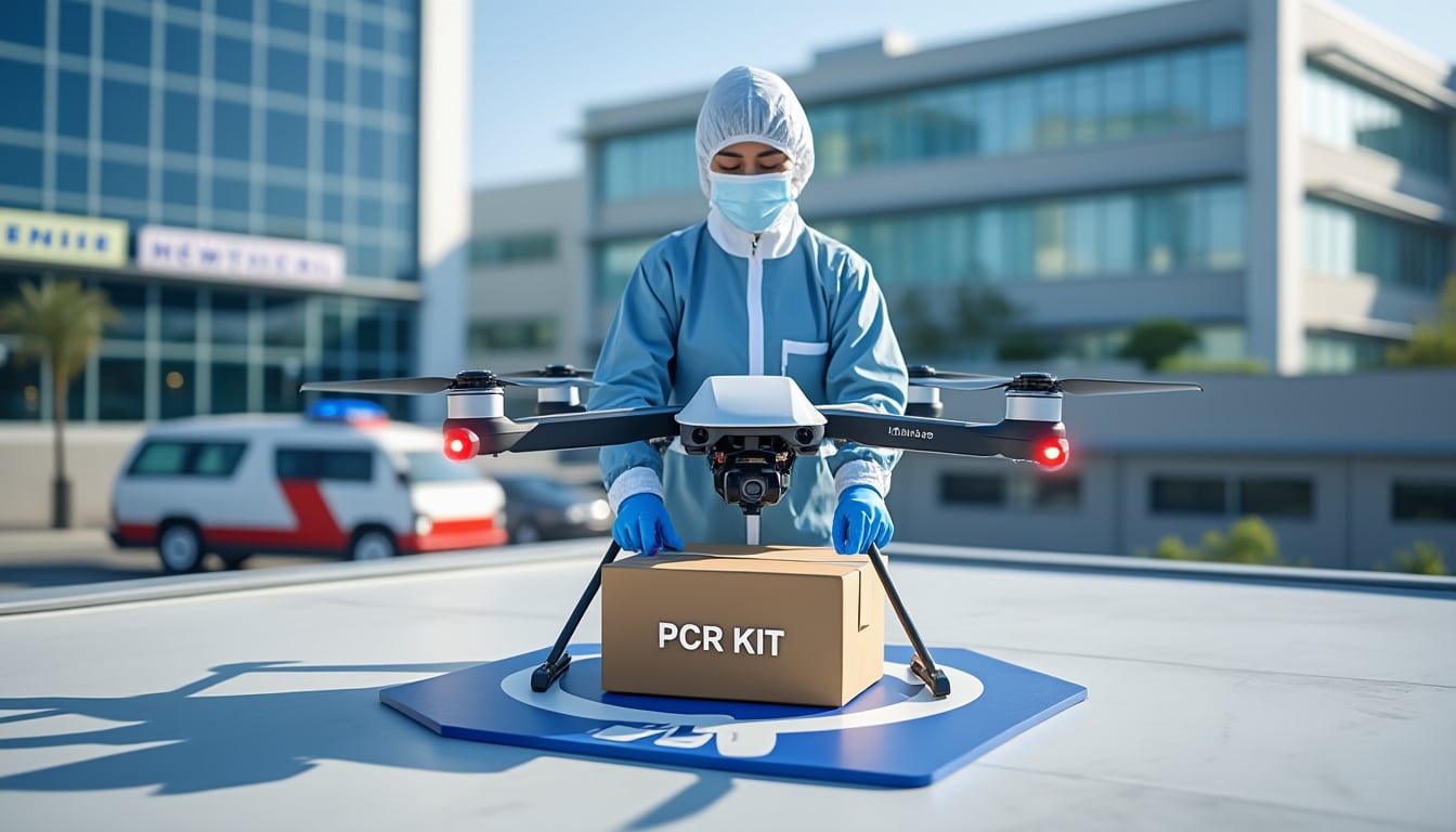 découvrez comment les tests pcr livrés par drone révolutionnent la logistique hospitalière en assurant rapidité et efficacité dans la gestion des échantillons.