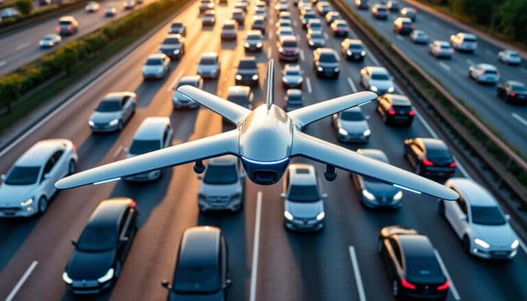 découvrez comment les drones de livraison révolutionnent la logistique en contournant les embouteillages routiers pour une livraison rapide et efficace.