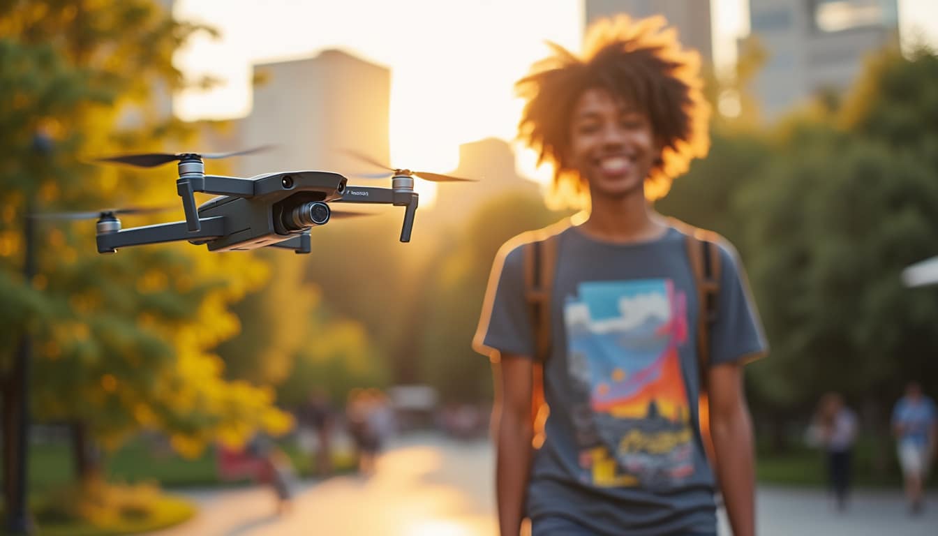 découvrez le mode boomerang pour créer des selfies vidéo originaux et amusants grâce à un vol intelligent et fluide.