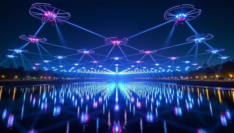 découvrez comment le système rtk et les essaims de drones s'allient pour créer un spectacle lumineux spectaculaire alliant précision et synchronisation parfaite.
